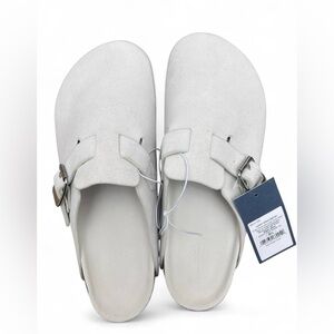 NWT Universal Thread Betsy Clog Mule Flats Women’s 8.5 Light Gray Slip-On Shoes